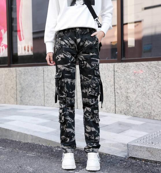 Wholesale Fashion Ripped Jeans Womens Denim Pants Side Pocket New Trouser Pant