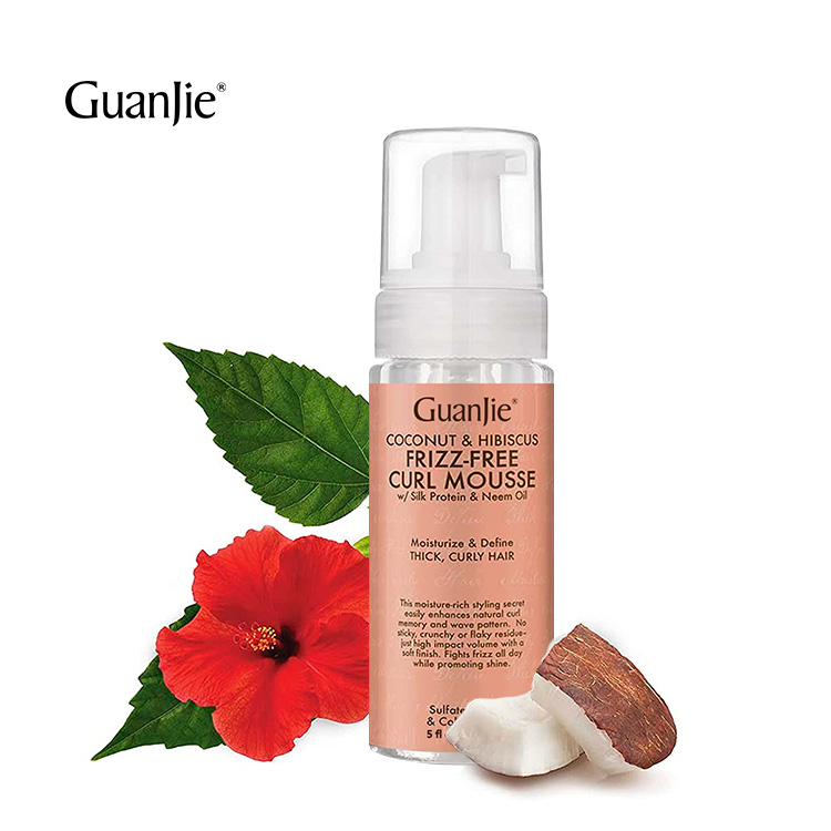 Non Greasy Formula Organic Hair Mousse For Curly Hair No Frizz No Flaking