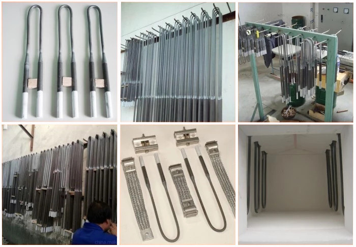 1800C U Type Mosi2 Heating Elements For Dental Furnace High Temperature Heating