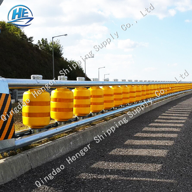 Q345 Metal Beam Crash Barrier Roller Ethylene Vinyl Acetate Copolymer Material