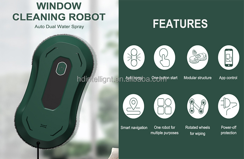 4 Mins/M2 Window Automatic Cleaner 3 Types 65dB Glass Wall Cleaning Robot