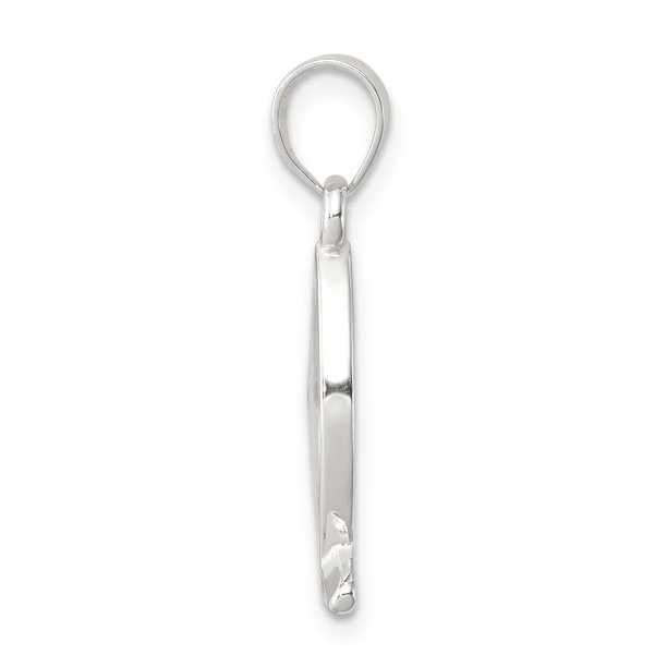 Carat in Karats Sterling Silver Polished Finish Enameled With Mustard Seed Ichthus Fish Charm Pendant