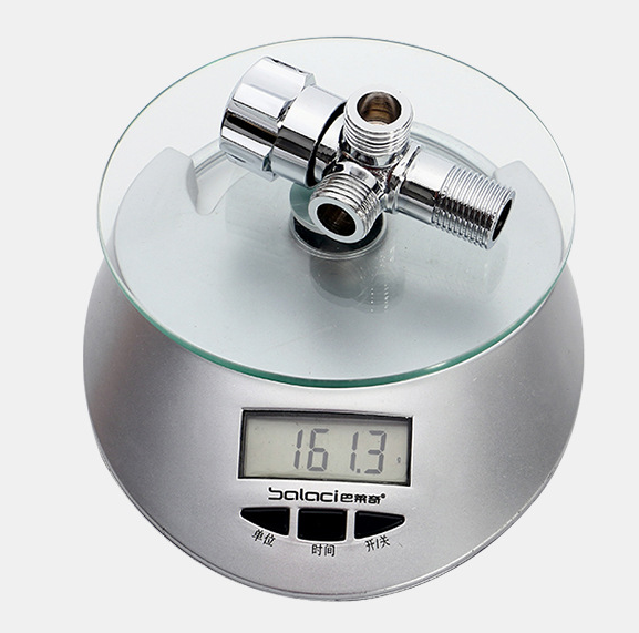 Chrome Toilet Angle Valve Three-Way Angle Stop Valve For Kitchen And Bathroom