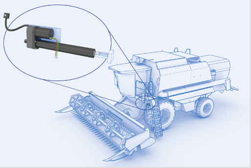 24 Volt Industrial Electric Rotary Actuators 30cm , IP65 Linear Actuator 12v Waterproof