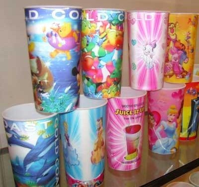 PLASTIC LENTICULAR 3d lenticular cups plastic flip effect lenticular mugs printing lenticular molded cup for promotion