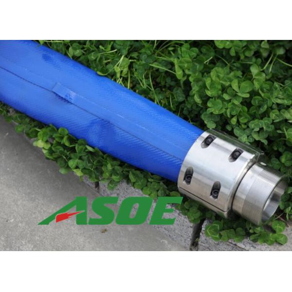 Quality 6"×300ft Lay Flat Shape Water Pump Hose Weave Jacket BASF PU Material for sale