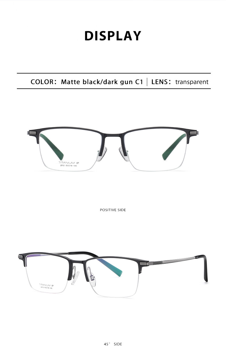 Al Mg Pure Titanium Eyeglasses Adults flexible Removable Screw