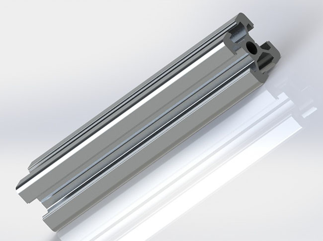 GB Standard 20 * 20 T Slot Aluminum Profile Natural Anodized With 5mm Hole