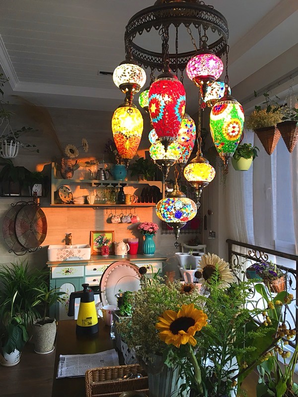 Mediterranean retro Cafe lighting living room restaurant hotel Bohemian Chandelier（WH-DC-34)