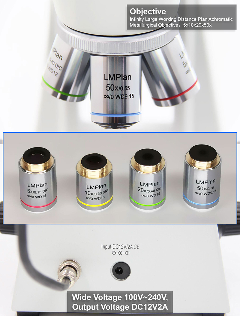 OPTO EDU A13.3601 Binocular Metallurgical Microscope Transmit And Reflect Light
