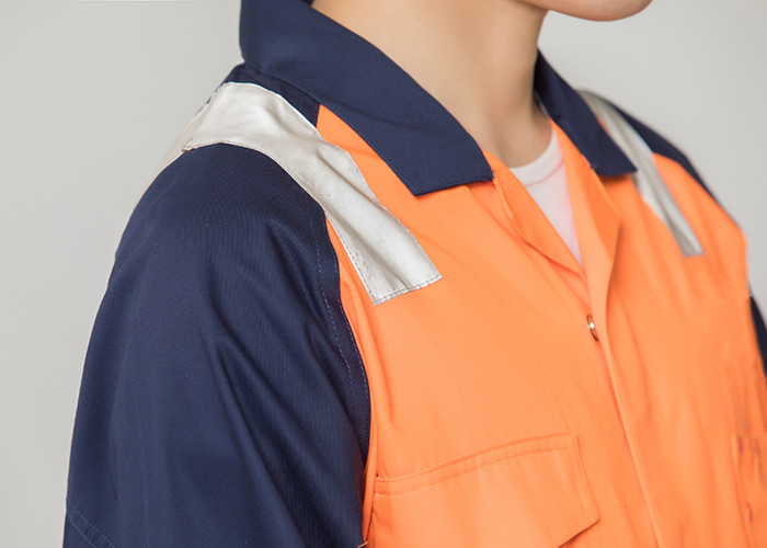 Double Stitching Safety Work Clothes High Visable Orange Jacket Bib Pants Suit