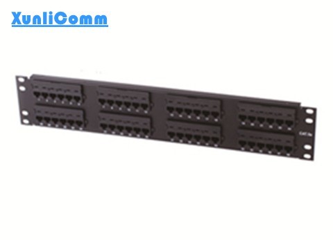  amp style utp cat5e 48 port 19inch 2u rj45 network patch panel Manufactures