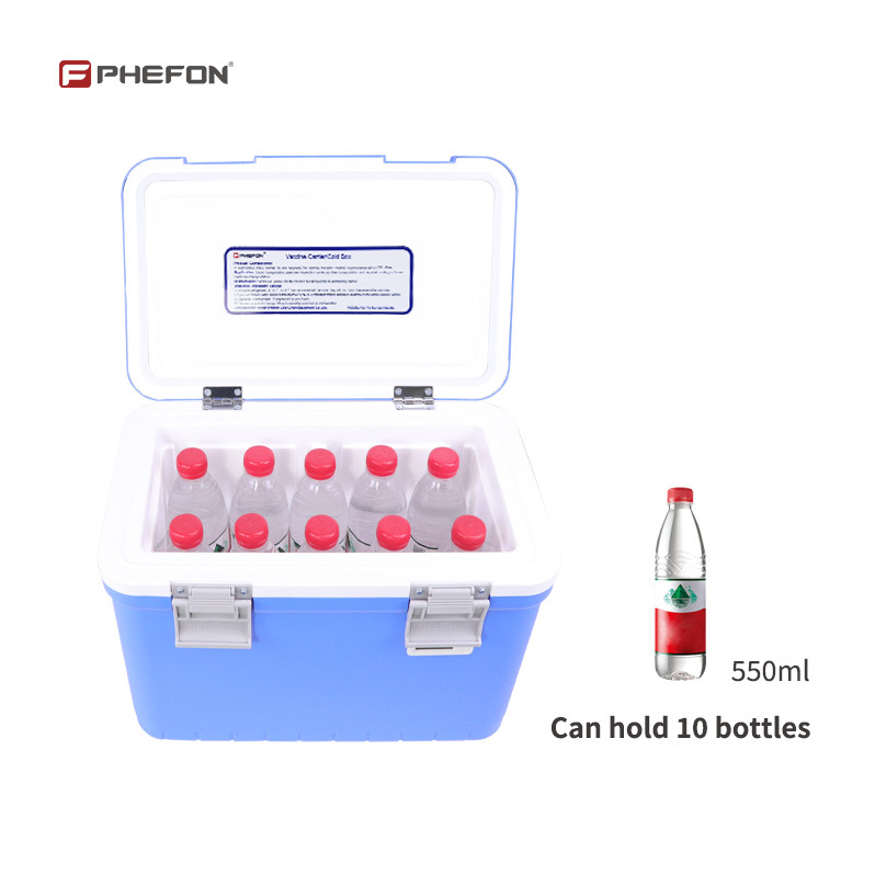 PHEFON FS-12L Medical Cooler Box for Vaccine Transport with PU Foam Insulation