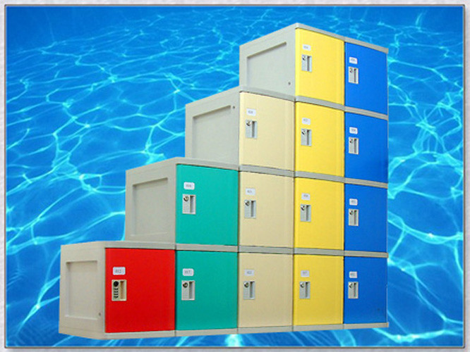 Keyless Employee Storage Lockers 4 Tier Blue Door Color With On - Site Assembly