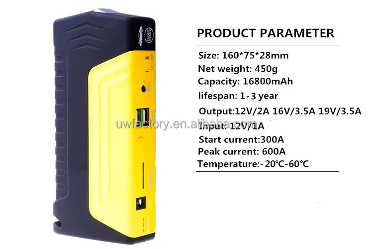 Hybrid ESS 20000mAh 12V 24V Truck Emergency Powerbank Start Portable Car Jump Starter Power Bank for Heavy Duty Vehicles
