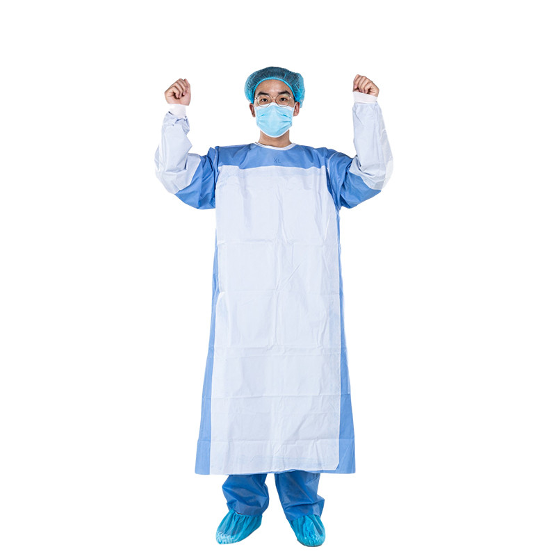 Unisex Sterile Surgeon Hospital Gowns Fluid Resistance Surgical Gown AAMI Level3