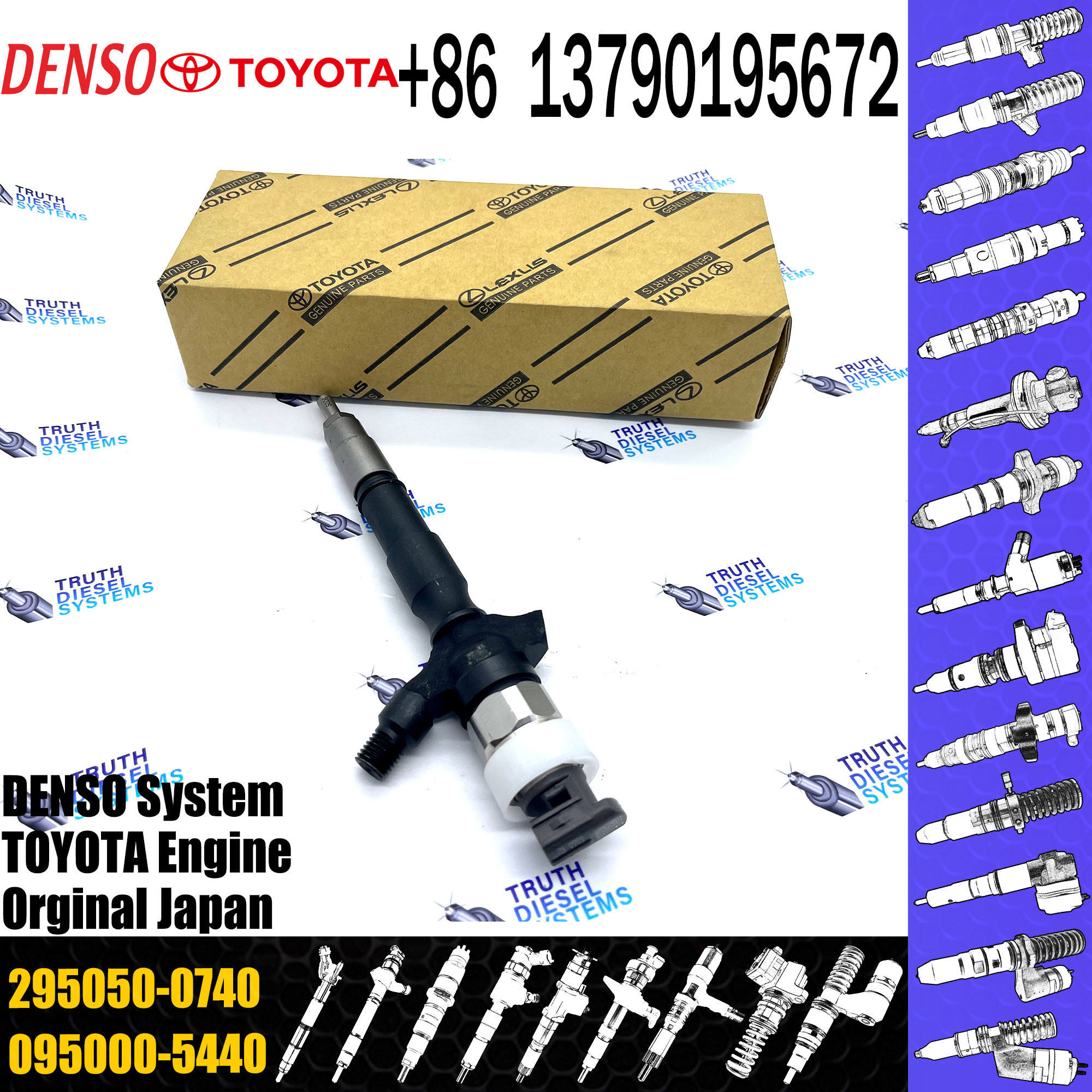 23670-0L110 2KD FTV Diesel fuel injector nozzle G3S33 for fuel injector 23670-0L110 23670-30420 295050-0740