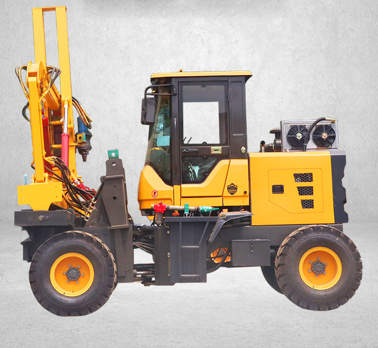 Hydraulic Hammer Pile Driver Machine For Highway Guardrail Installation