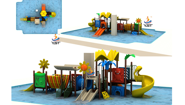 Children Backyard Water Play Equipment 1070 * 705 * 350 Cm ISO Approved