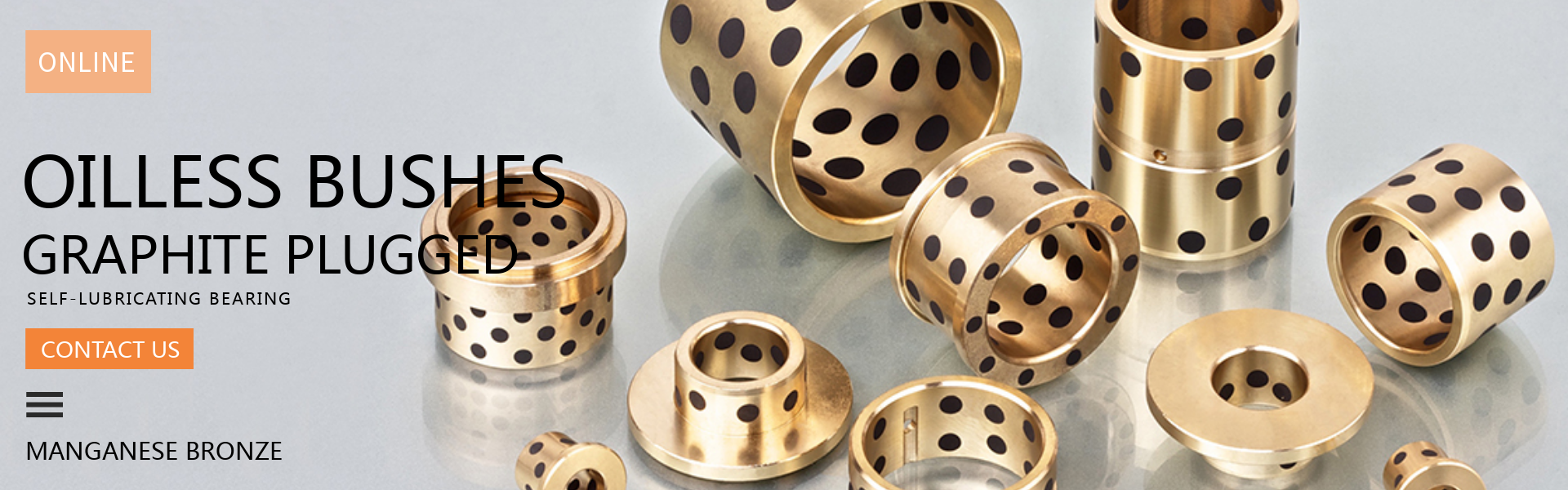 GRAPHITE PLUGGED MANGANESE BRONZE BUSHING