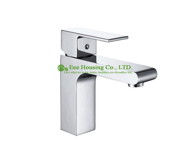 brass single-hole basin mixer,bathroom faucet,chrome finished,bathroom