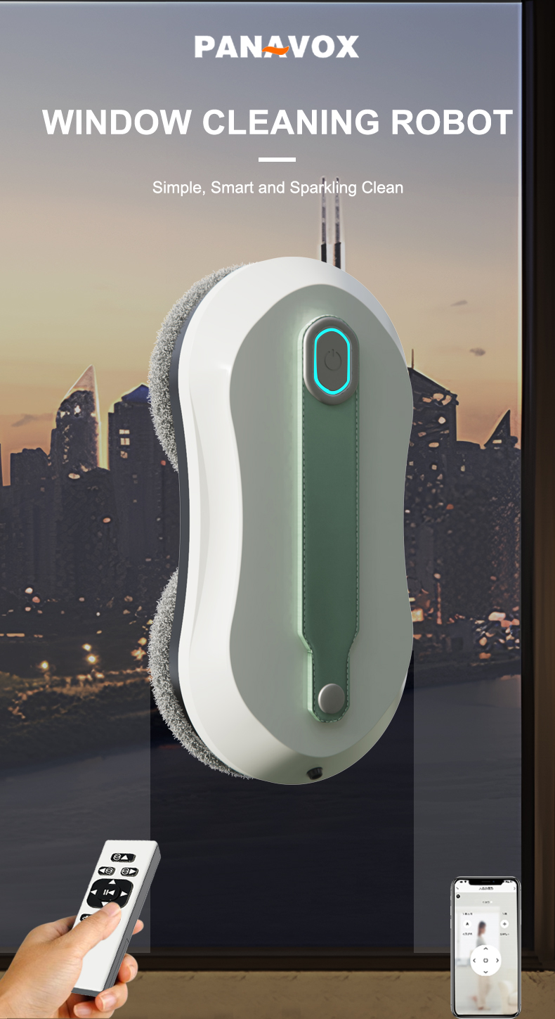 2.4G Remote Control Skyscraper Window Cleaner Robot Border Detection Smart Clean Window Cleaning