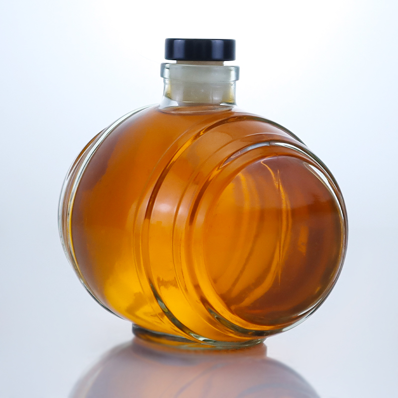 Decal Surface Handling Clear Flint Glass Bottle for Gin Rum Champagne Brandy Whisky Liquor 750ml
