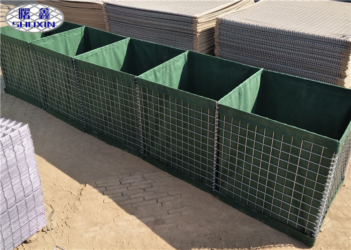 3x3 Inches Hesco Welded Square Military Barrier Green Color Geotextile