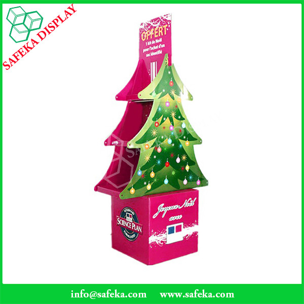 Funko Tree shape Folding displays Commercial retail pop floor stand shelf cardboard floor display for Christmas
