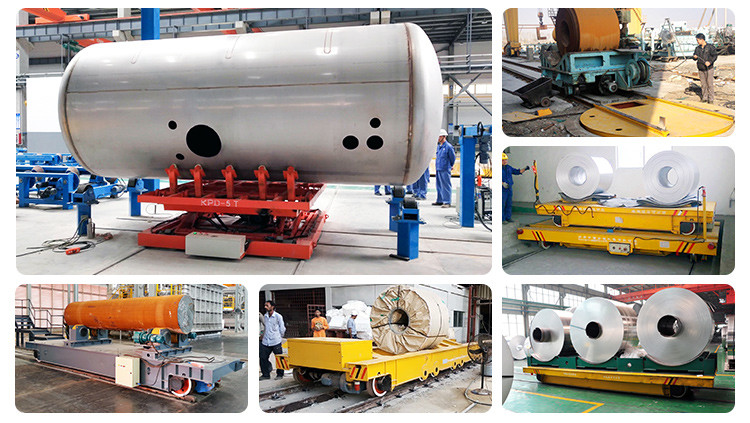 High Speed Motorized Mold Transfer Cart On Curved Rails With Large Scissors LiftingTable