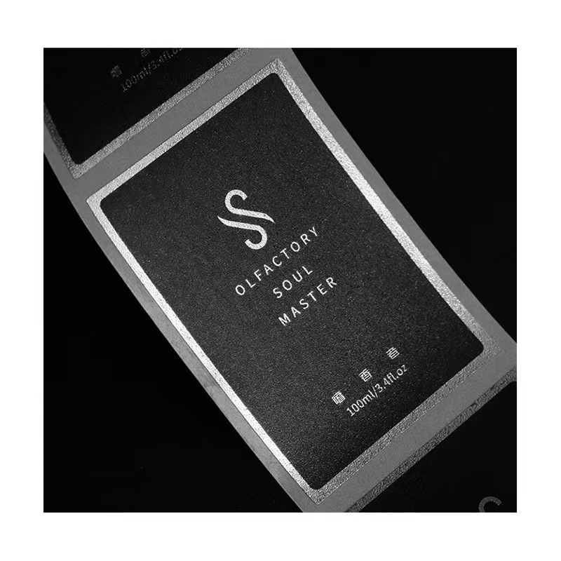 OEM Perfume Bottle Sticker Label Custom Logo CMYK Print Die Cut Stickers
