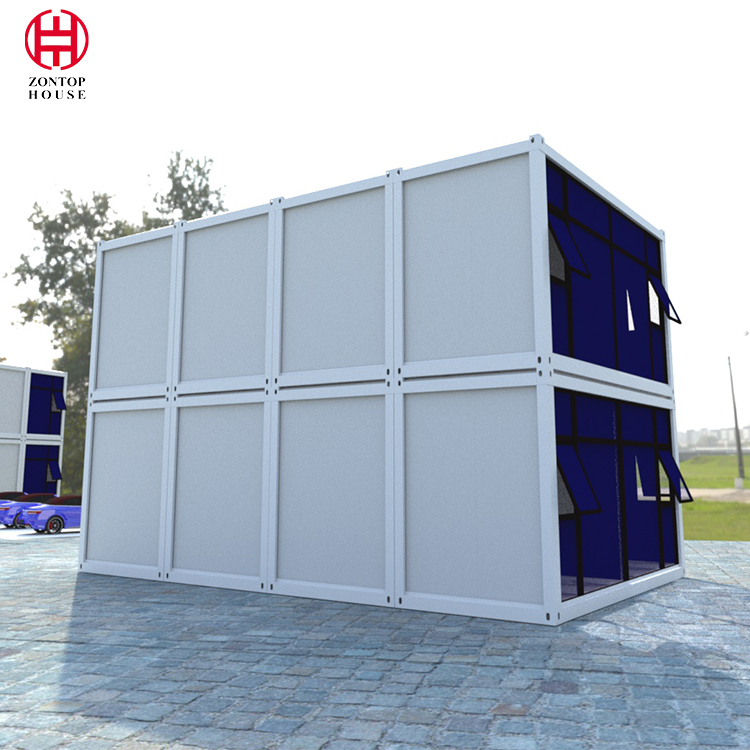 Zonop Modern Luxury Storage Glass Detachable 2 Room Prefabricated 20 Ft 40 Ft Bolt Modular Home Container Prefab Hous