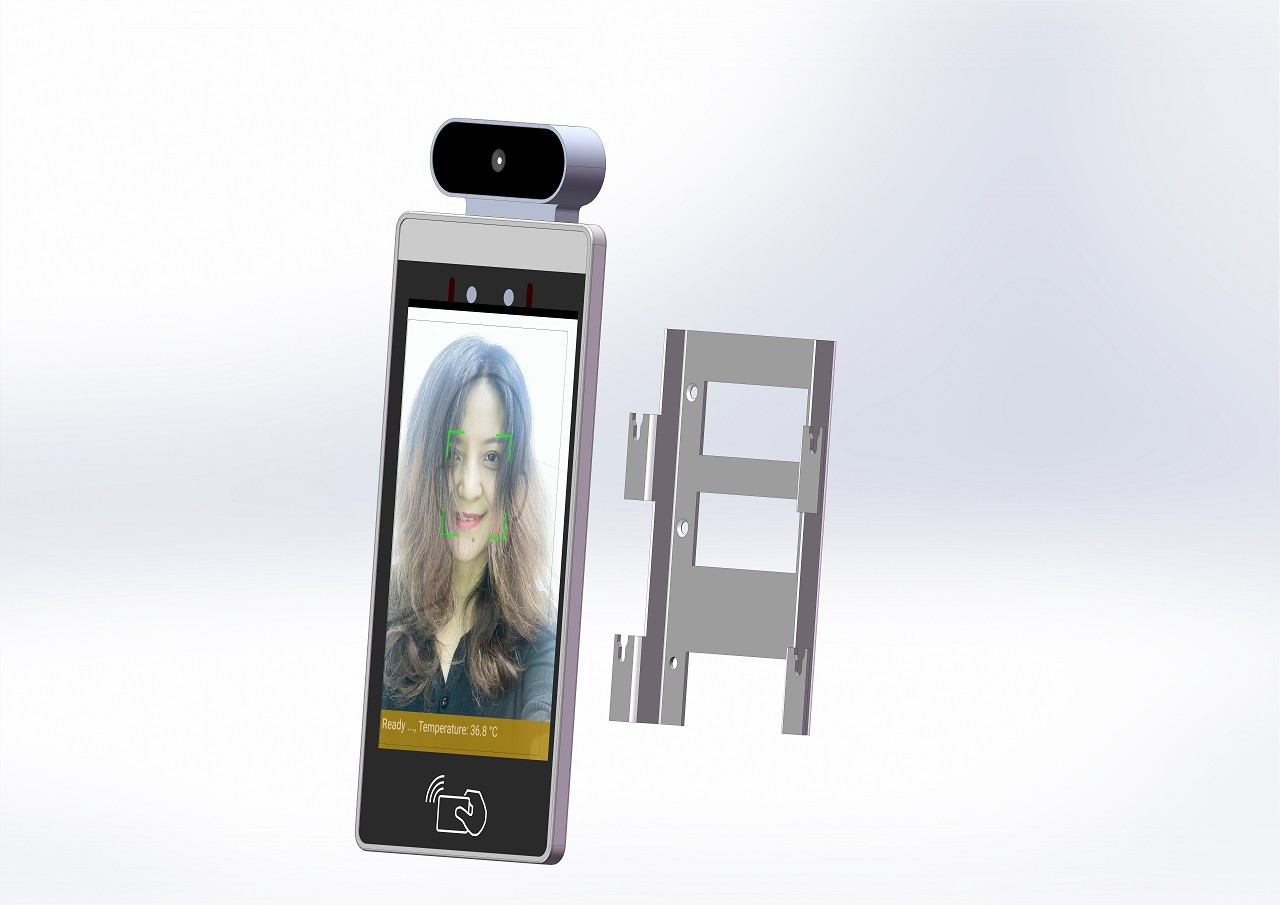 Sibo Patent CMS Face ID Reading Body Temperature Screening Kiosk Support Wall Mount Desktop Tripod Standing