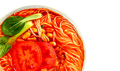 Non Spicy Instant Noodles Barrel Packaged Vegetarian Noodles With Rich Tomato Sauce 157g*12