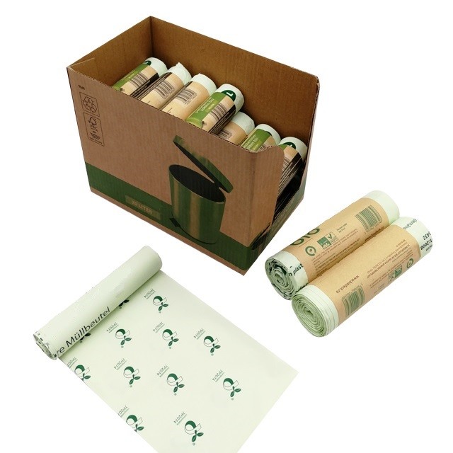 Cornstarch Based 100% Biodegradable Compostable Plastic Garden Lawn And Leaf Collection Bag