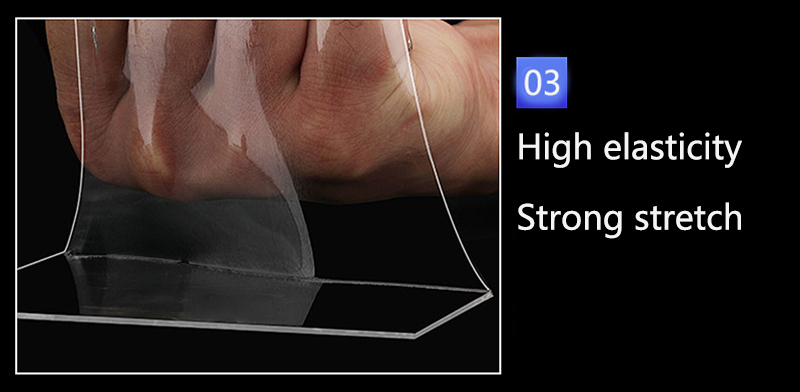High Sticky Gel Suction Size Magic Nano Double Sided Tape for Transparent Surfaces