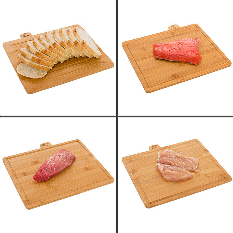 Index Bamboo Cutting Board Small Set With Holder Set Of 4 Small Tray
