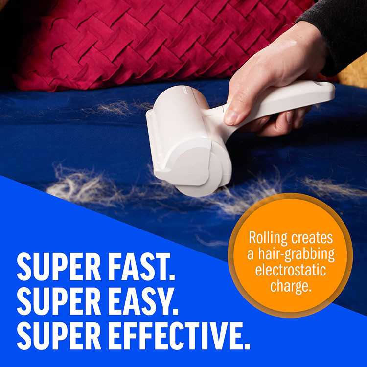Nylon Plastic Pet Fur And Lint Remover Sustainable Lint Roller For Couch Carpet