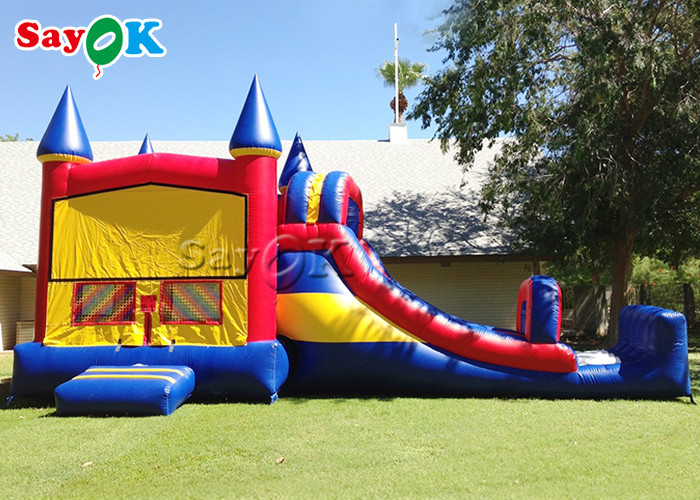 Digital Printing PVC Waterproof Inflatable Bouncy Castle With Slide