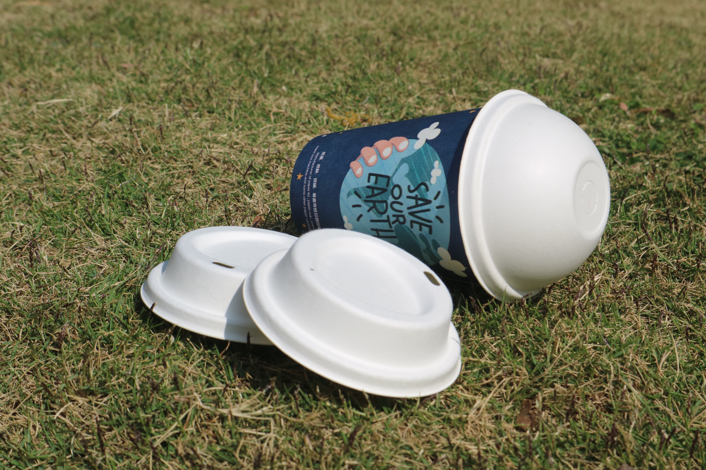 GB/T7974 Plant Fiber Based Cold Drinking Biodegradable cup Lids