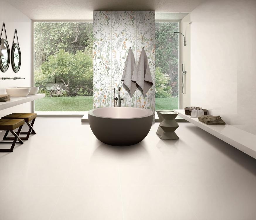 Beige 750x1500mm Interior Floor tile and W.A 0.5% Antibacterial Soft Glazed Porcelain Tile For Restaurant And Shopping Mall