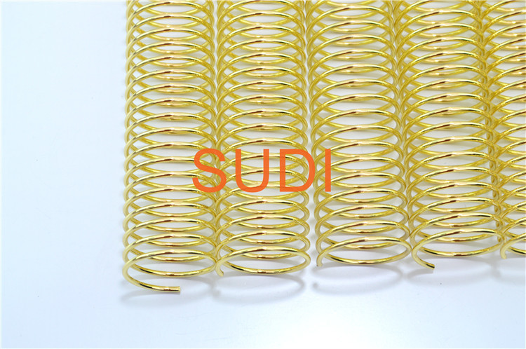Gold-Plated Durable 1-3/8 Inch Spiral Binding Coil For High-End Notebooks