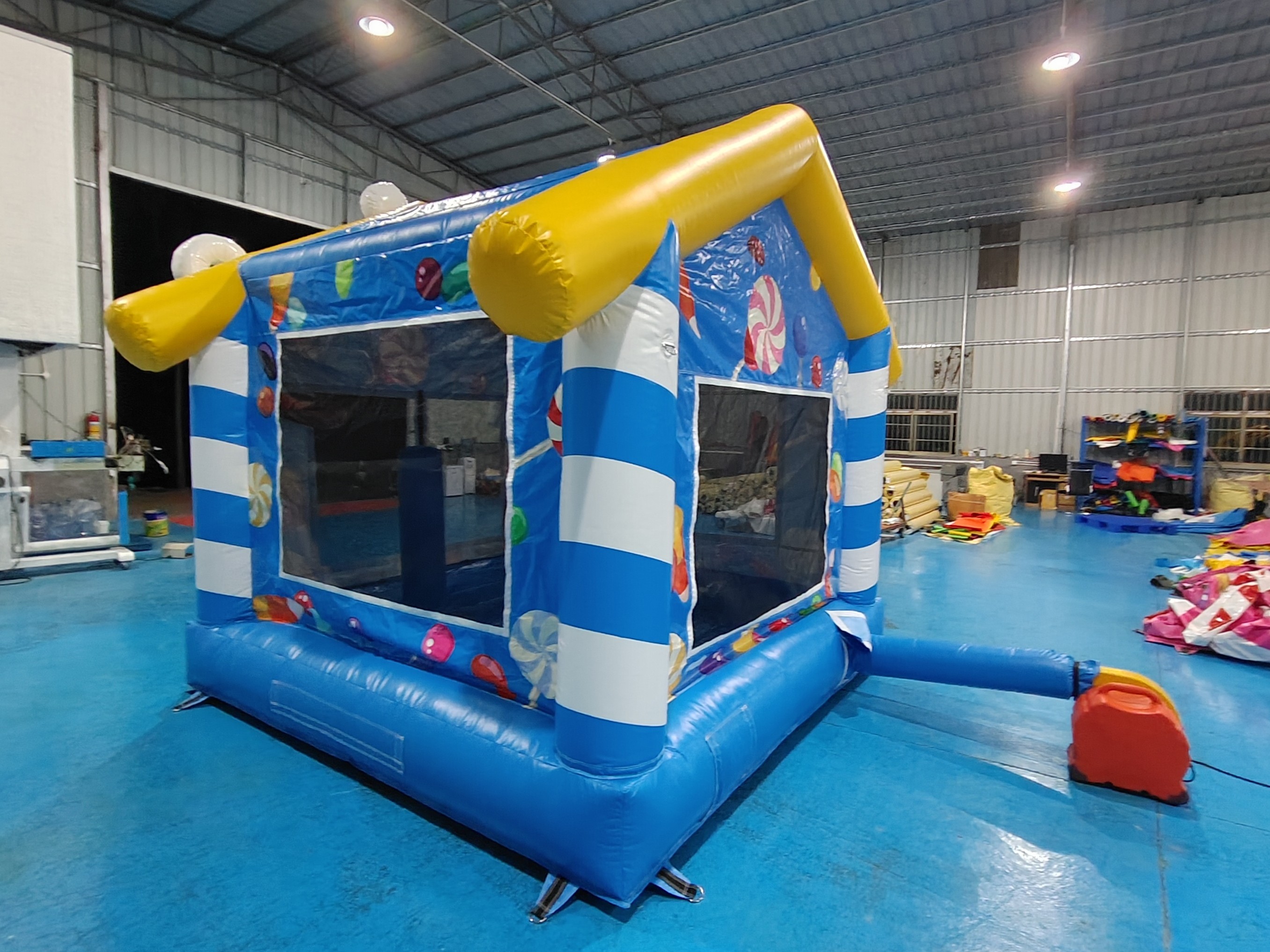 Commercial Grade Outdoor Indoor Inflatable Bounce House Blue Candy House Inflatable Jumping Castle For Kids
