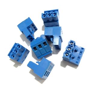 China Blue 5.08mm Spacing PCB Pluggable Screw Terminal Blocks Plug + Right Angle Pin Header on sale