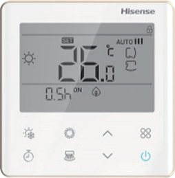 Hisense remote control in use with ventilation system