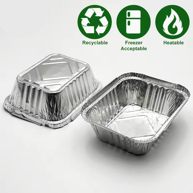 6.8 Oz Rectangular Mini Cup Disposable Aluminum Foil Cake Loaf Pan