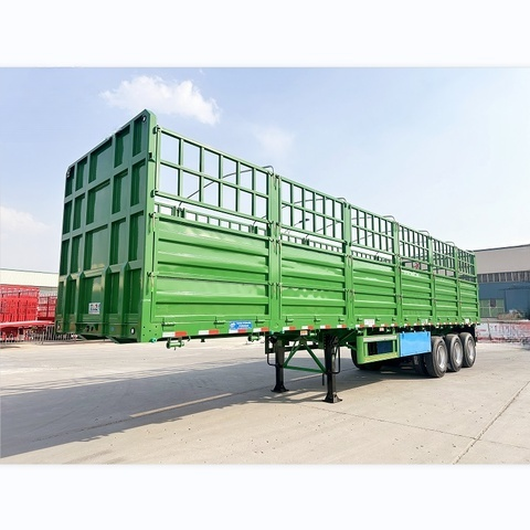 CIMC Factory Direct Fence Truck 3 Axle 40 Feet Sidewall Multi-Purpose Semi-Trailer Fence-Type Cargo Bulk Trailer