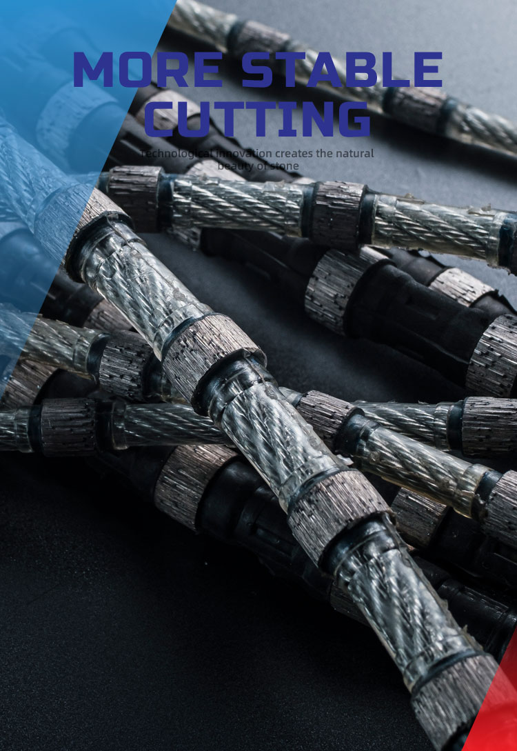 Marble Quarry Diamond Stone Profiling Tools Diamond Wire Saw for Granite Block Cutting