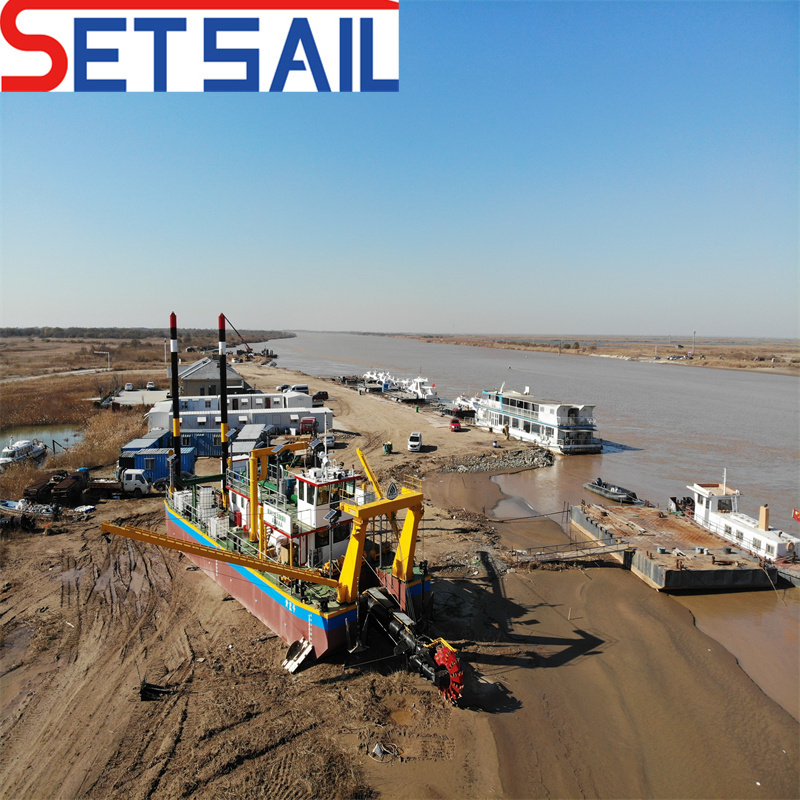 Wheel Bucket River Sand Dredger with Water Flow Meter