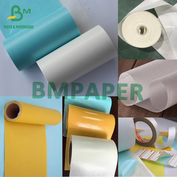 Glassine Paper To Making Sticker Paper Liner High Temperature Resistance White Yellow Blue 58g-120g
